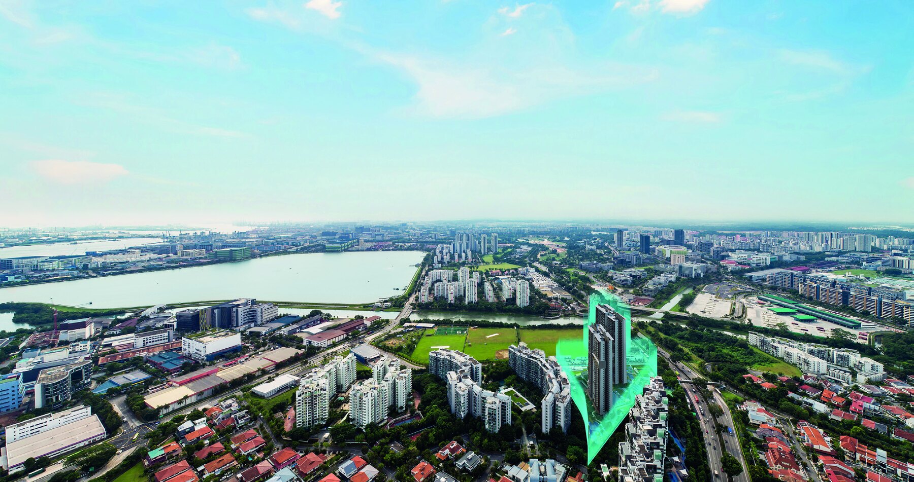 Aerial view of the location