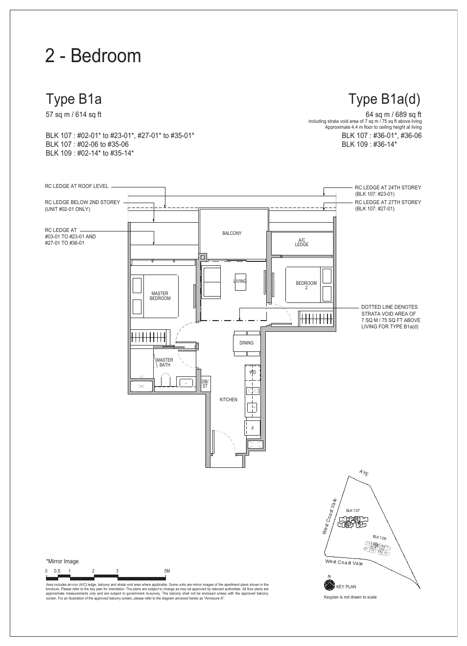 2-Bedroom · Type B1a · 614 sqft